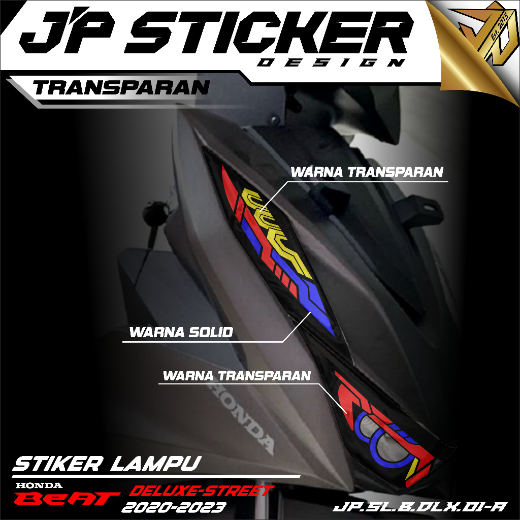 Sticker Lampu / Setiker Alis Beat Deluxe 2020-2023 - Stiker Led Honda Beat Fi New Street Cbs Iss JP-