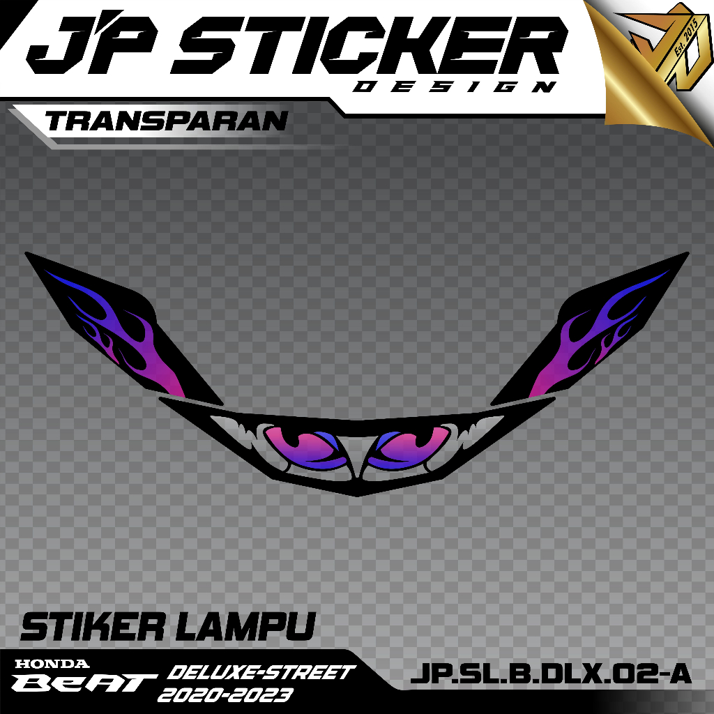 Sticker Lampu / Setiker Alis Beat Deluxe 2020-2023 - Stiker Led Honda Beat Fi New Street Cbs ISS Api