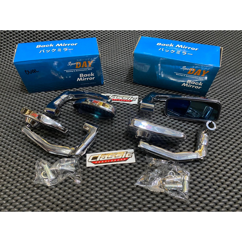 Spion HD tanduk oval kotak full besi model daytona original