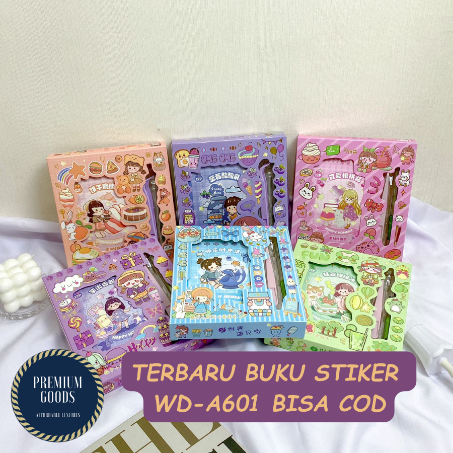 

KODE WD-A601 PAKET BOX BUKU STICKER FULL BERGAMBAR CEWE KARTUN TERSEDIA 6 VARIAN WARNA / 1 BOX ISI BUKU STIKER