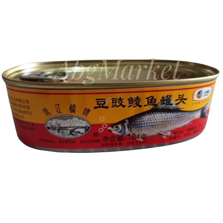 

Pearl River Bridge Fried Dace with Salted Black Beans / Ikan Siap Saji Kacang Hitam/ Ikan Tausi Kalengan 184 gr