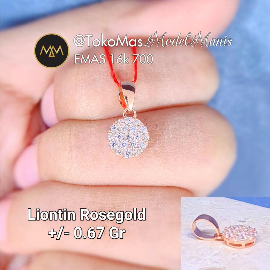 Liontin Bulat Mini Emas Kuning/Rosegold 700 kadar 16k