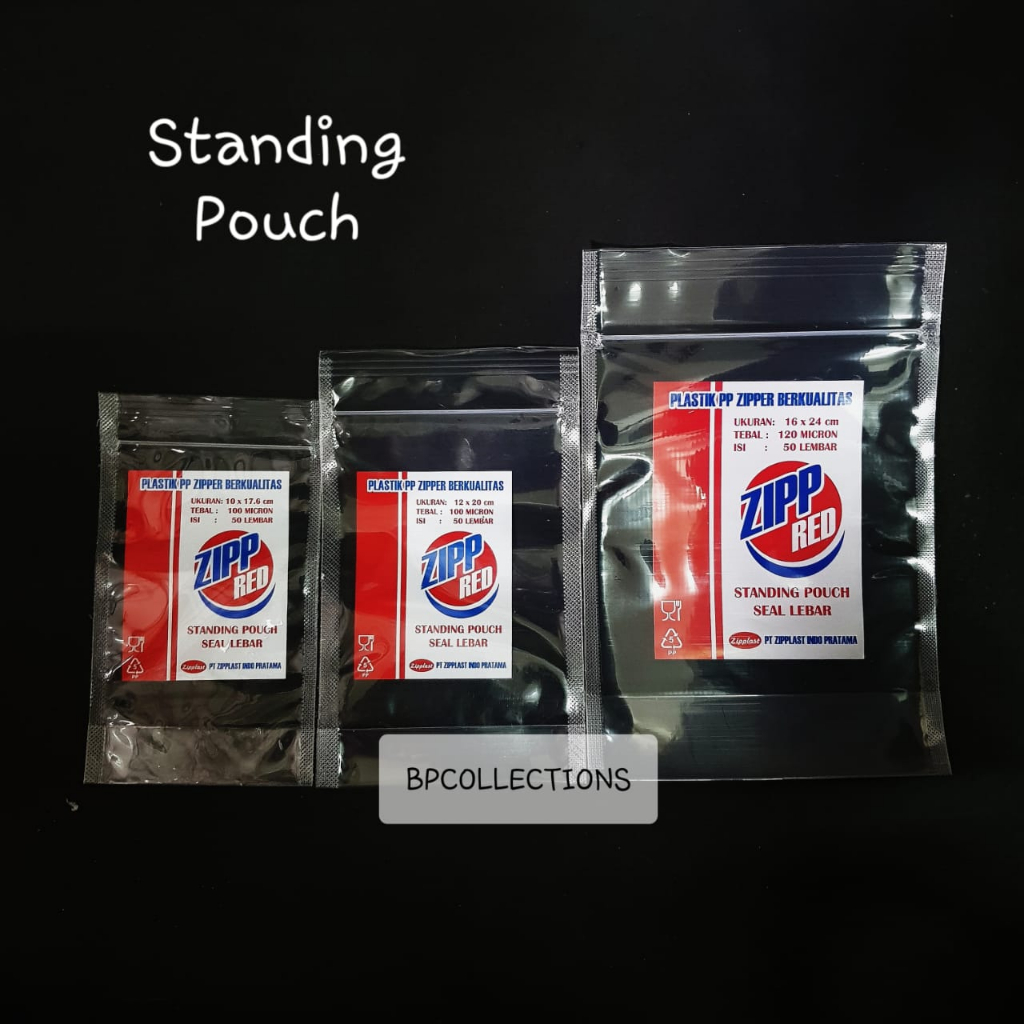 1 pc STANDING POUCH 10x17 10x17.6 PLASTIK KLIP BENING STP PP BERDIRI SNACK 250 500 750 gram 1 KG 1.5