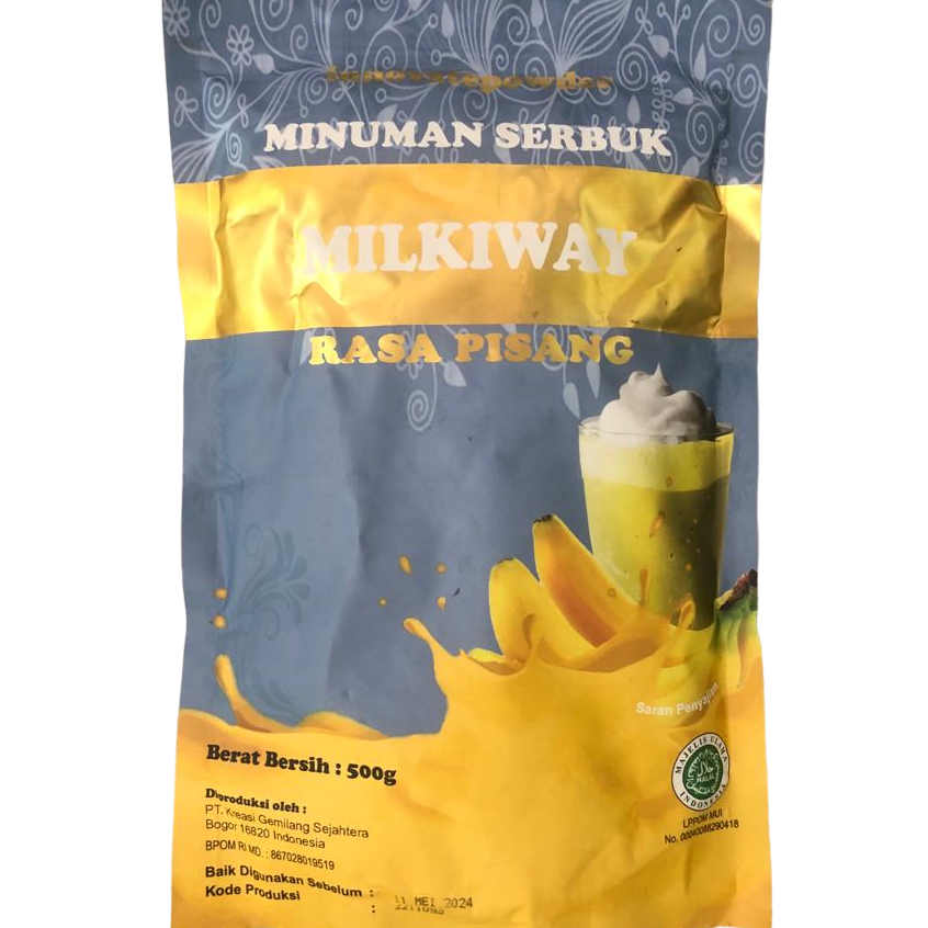 

Milkiway Pisang 500gr Minuman Serbuk Rasa Banana Innovatepowder