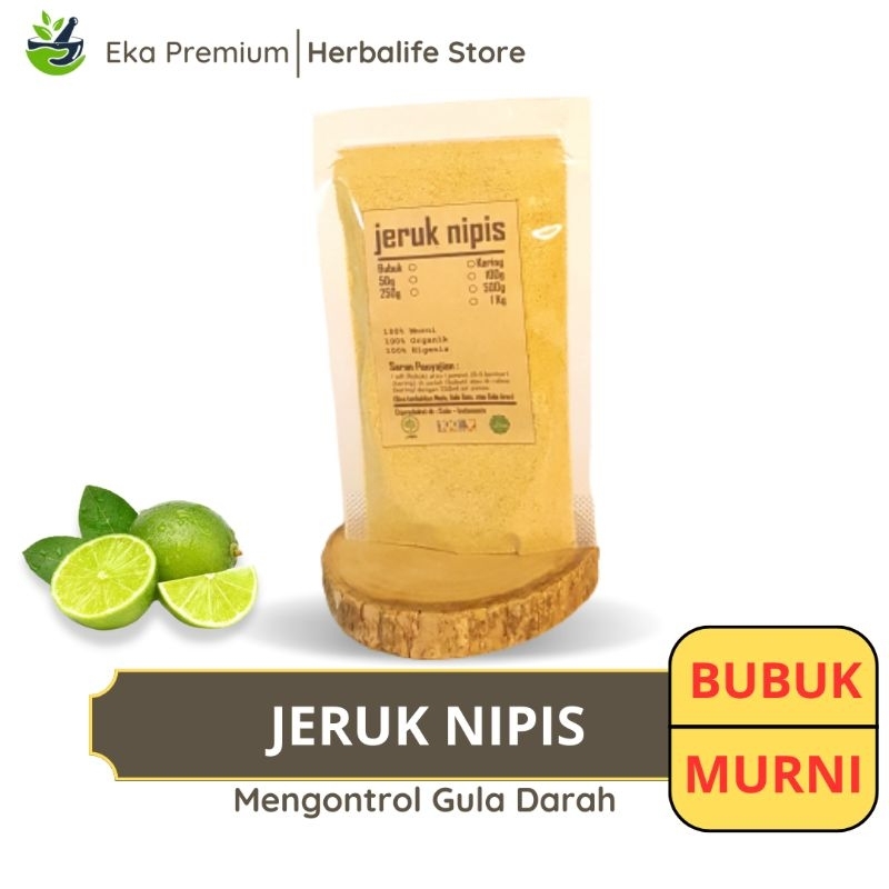 

BUAH JERUK NIPIS BUBUK Kering Ramuan Rempah Herbal Murni Jamu Minuman Alami Tradisional Simplisia Lime Citrus Aurantiifolia Limau