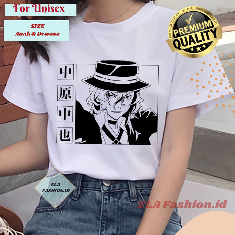 Bungou Stray Dogs Kaos Anime Chuuya Nakahara - Osamu Dazai Bungo Stray Dogs T shirt