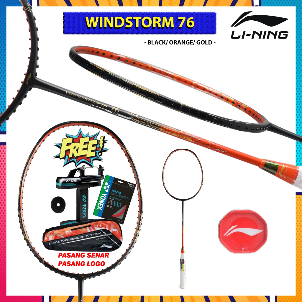 Raket Badminton Original Lining New Windstorm 76