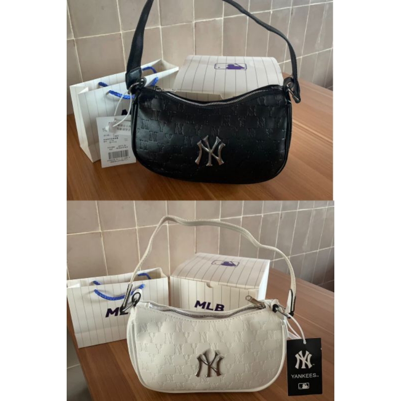 SLINGBAG NY MLB JACQUARD HOBO BAG MONOGRAM