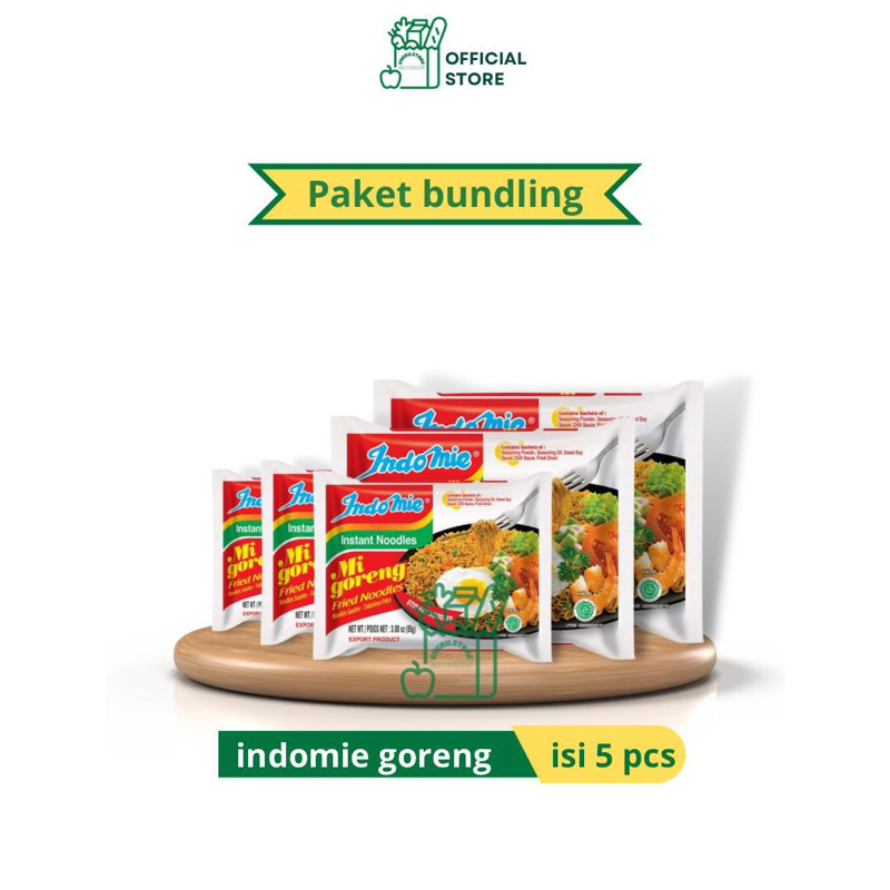 

indomie goreng isi 5 pcs paket bundling