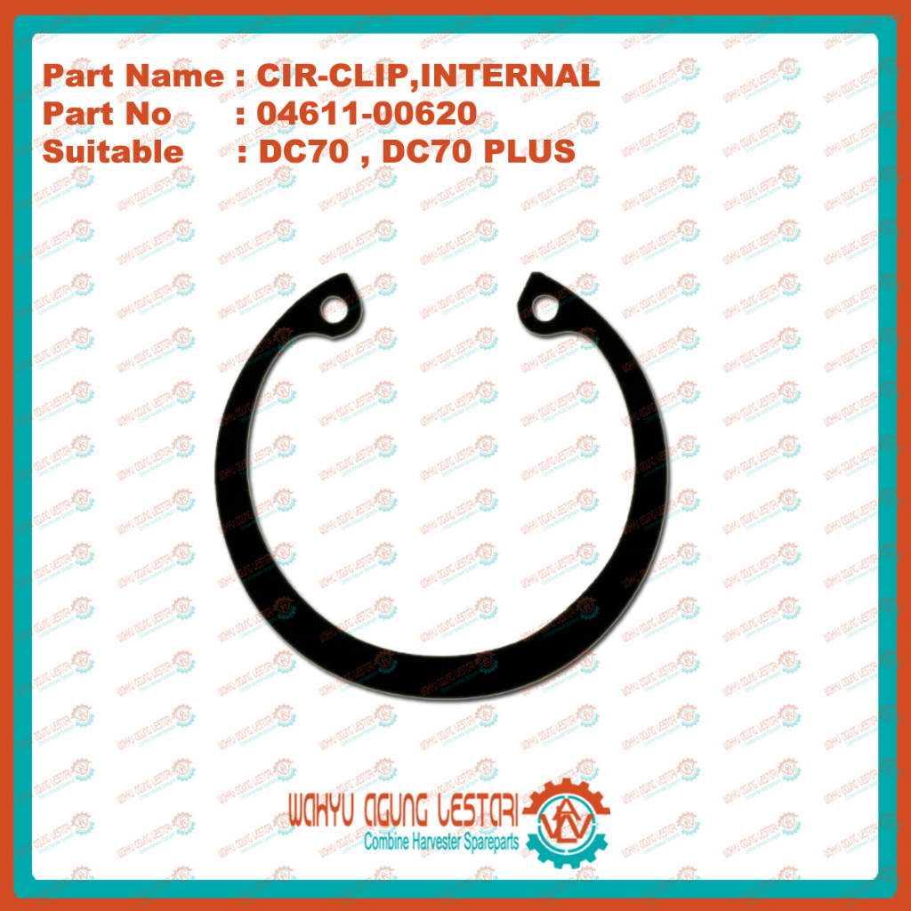 Cirklip Roller, Circlip Yoyo Combine Hrvester Kubota DC70, DC70 PLUS