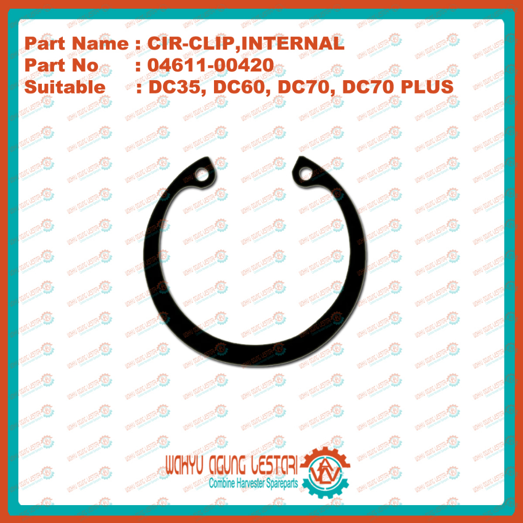 sirklip Yoyo Atas, Circlip Combine Hrvester Kubota DC35 DC 35