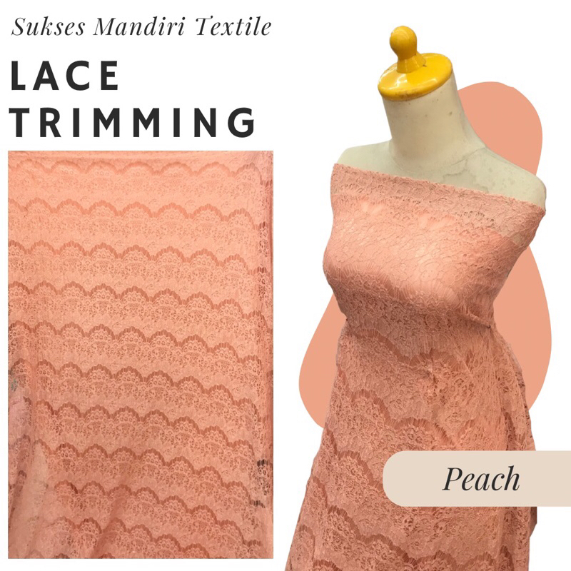 Brokat Lace trimming/ Lace pinggiran/ Lace renda trimming Renda Meteran / Kain Renda / Renda Brokat 
