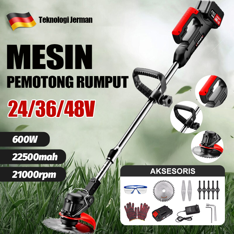 Mesin pemotong rumput 36V Mesin potong rumput baterai pemotong rumput elektrik mesin pemotong rumput
