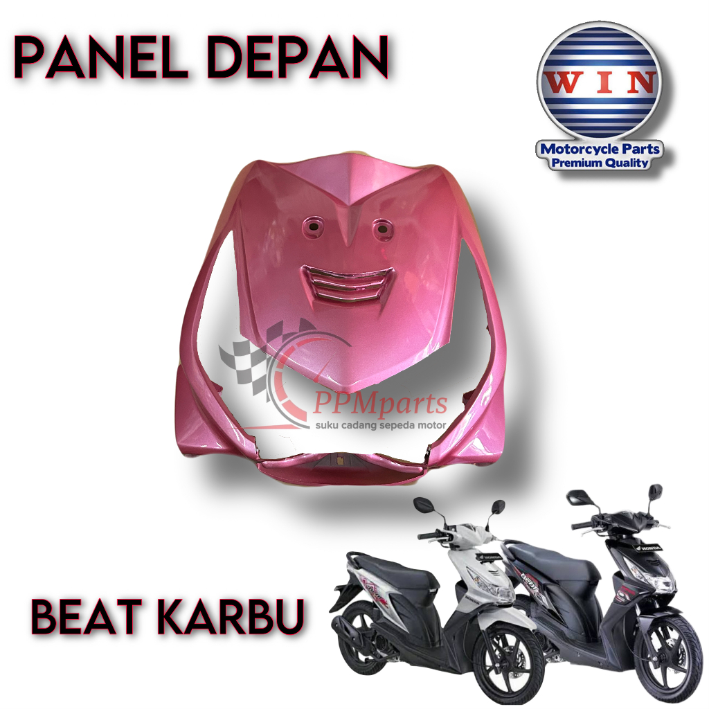 Tameng/ Panel Depan Beat Karbu Pink WIN