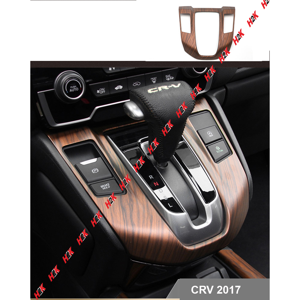 Aksesoris Honda CRV Turbo - Cover Gear Panel Wood CRV 2017 2018 2019 2020 2021 2022 2023
