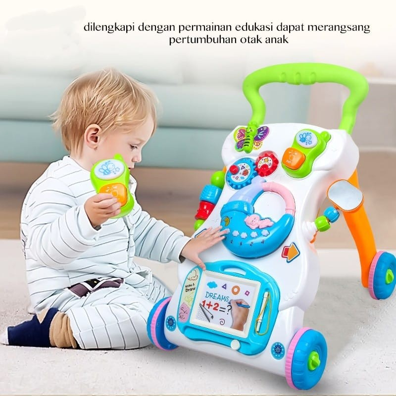 MAINAN BAYI DORONG BABY PUSH WALKER ALAT BANTU JALAN BABY WALKER MUSIC WALKER MURAH DORONGAN BABY