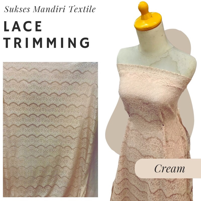 Brokat Lace trimming/ Lace pinggiran/ Lace renda trimming Renda Meteran / Kain Renda / Renda Brokat 