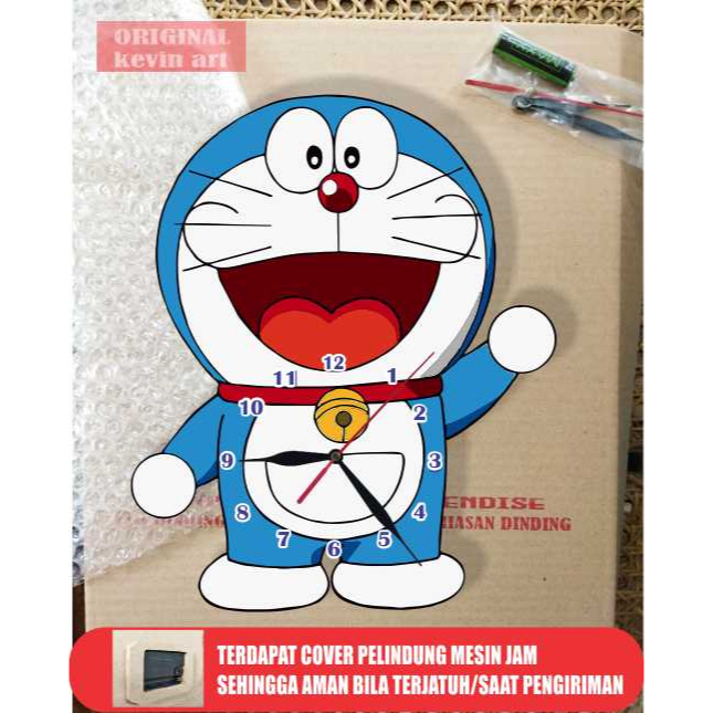 jam dinding karakter / full karakter doraemon ukuran besar