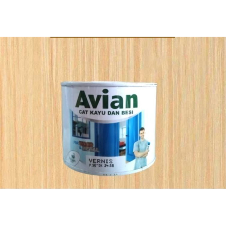 Vernis Kayu Besi Avian High Gloss 1/2kg Transparan/ Vernish Pernis Bening Clear 1/2 kg