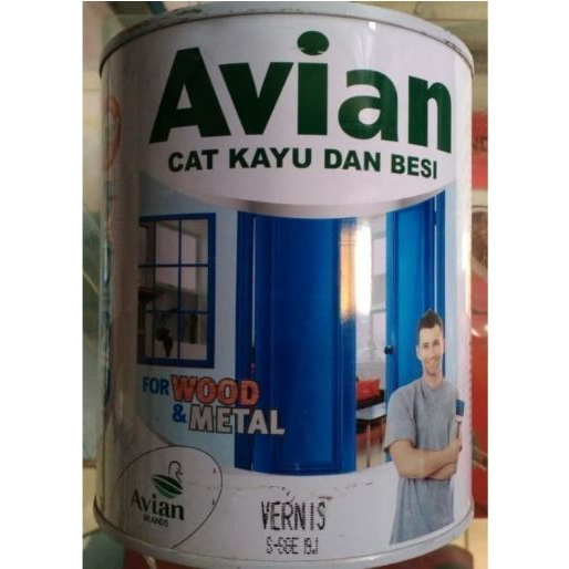 Vernis Kayu Besi Avian High Gloss 1kg Transparan/ Vernish Pernis Bening Clear 1 kg
