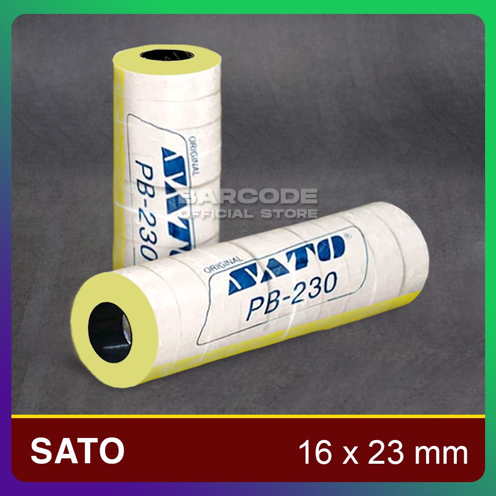 

Stiker Harga Sato PB 230 Label Ukuran 16 x 23mm 1 Line Warna Kuning