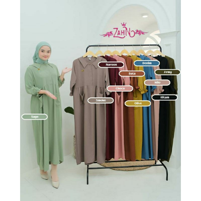 RIANI DRESS POLOS SAKU KANAN KIRI BY ZAHIN