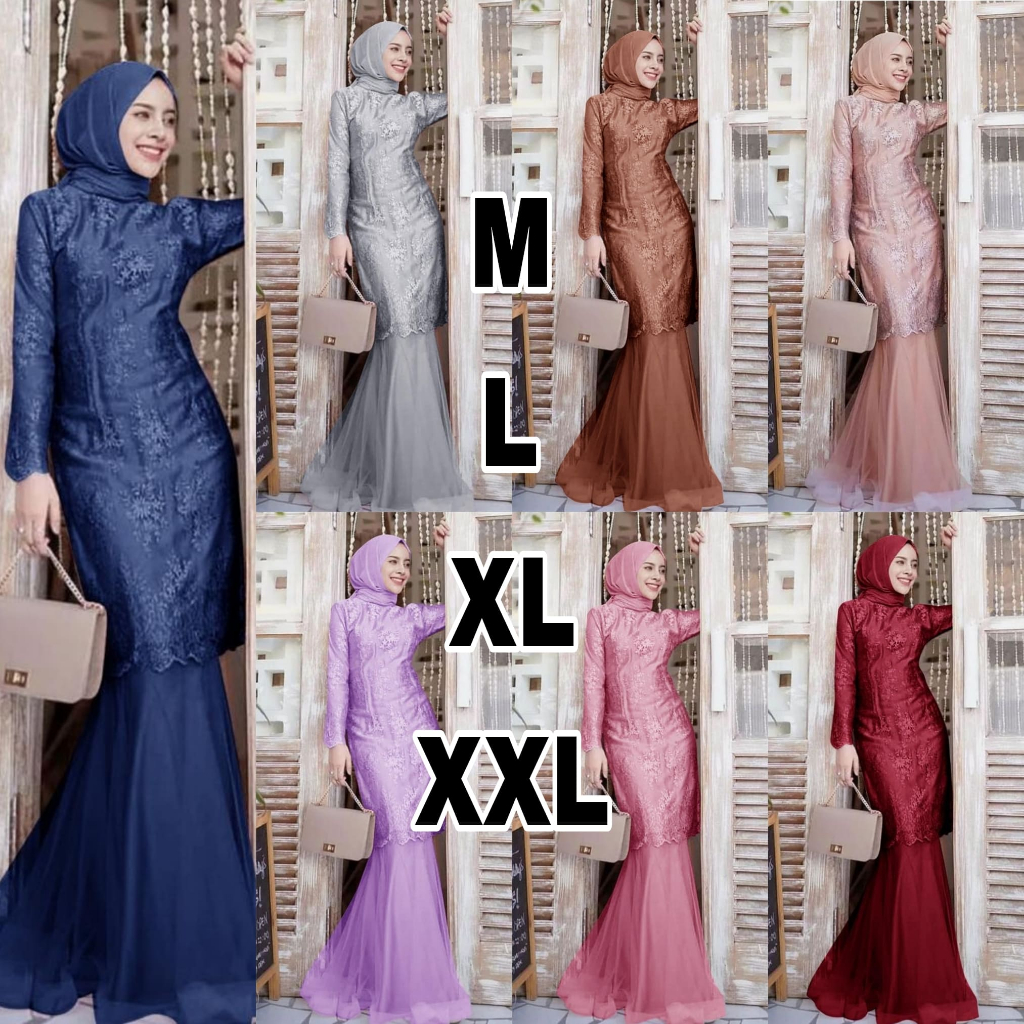 MX NADIA - M L XL XXL - READY 7 WARNA / GAMIS MAXI BRUKAT / MAXY NADIA / GAMIS KONDANGAN / MAXI DRES