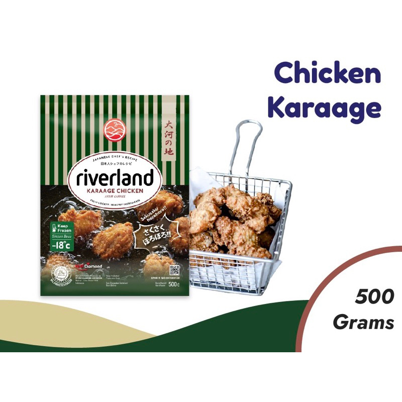 Riverland Karaage Chicken 500 gram / Ayam Goreng Tanpa Tulang Bumbu Khas Jepang