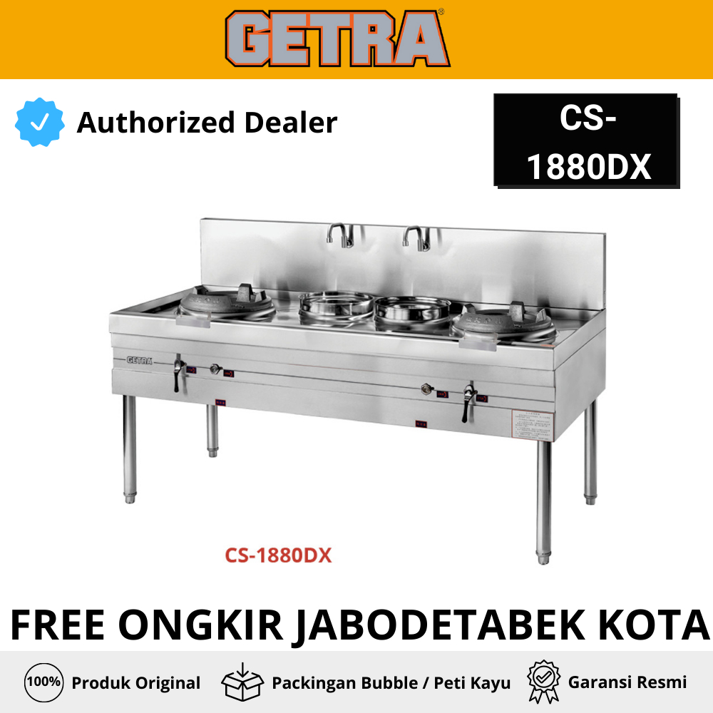 Kwali Range  Getra Cs-1880dx Kompor Kwali Range 2 Soup 2 Tungku Garansi Resmi