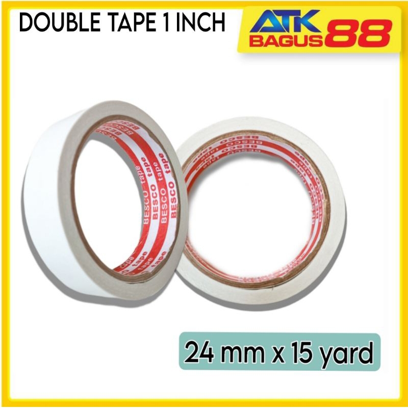 

Double Tape Putih 1 Inch (24 mm x 15 yard) /Double Tape Murah/Isolasi Bulak Balik
