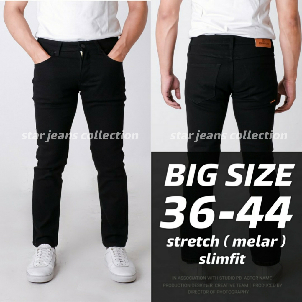 STAR JEANS - BIG SIZE 35-44 Celana Jeans Jumbo Pria/Jeans Slimfit Pria Ukuran Jumbo Stretch Melar/Ce