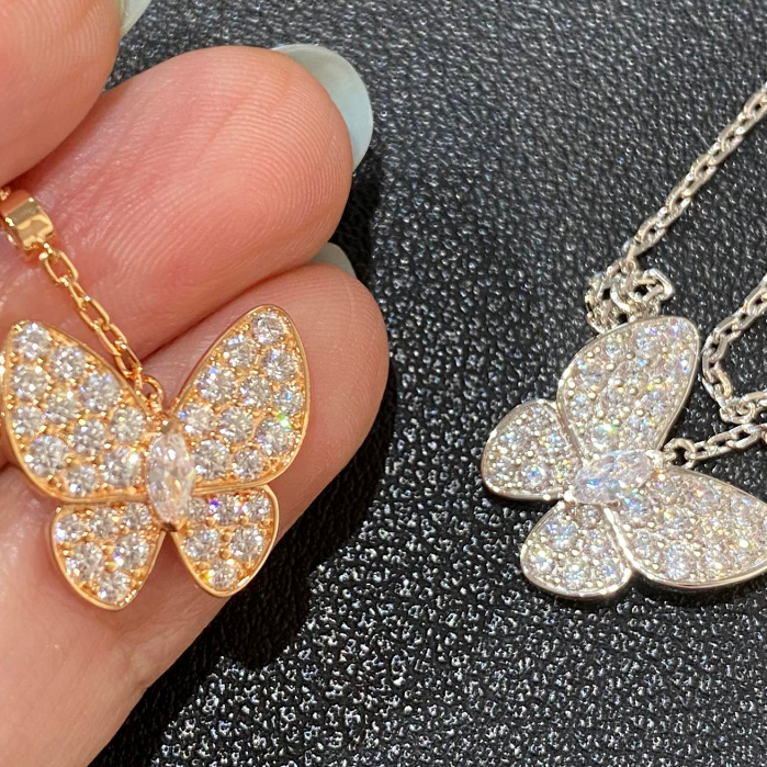Kalung 8K Emas asli  Puith Emas Van Cleef & Arpels four-leaf clover necklace