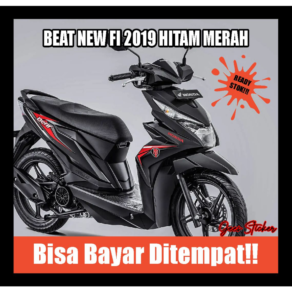 striping beat new fi 2019 hitam
