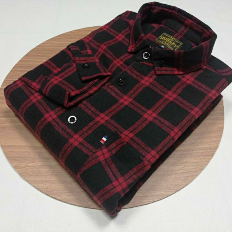 Becco kemeja Pria flanel lengan panjang slimfit hem kasual pria brand lokal kualitas premium