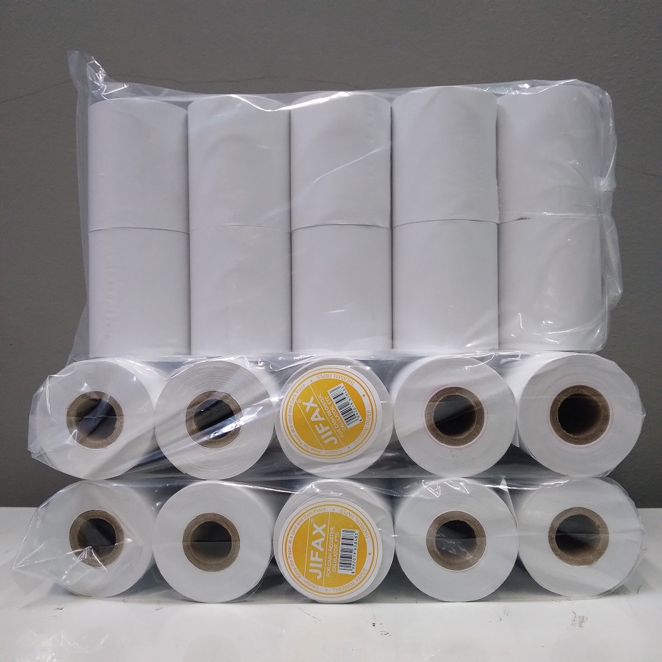 

Jifax Kuning 57x47mm core 1/2 inch Kertas Thermal 1 pack isi 10 roll