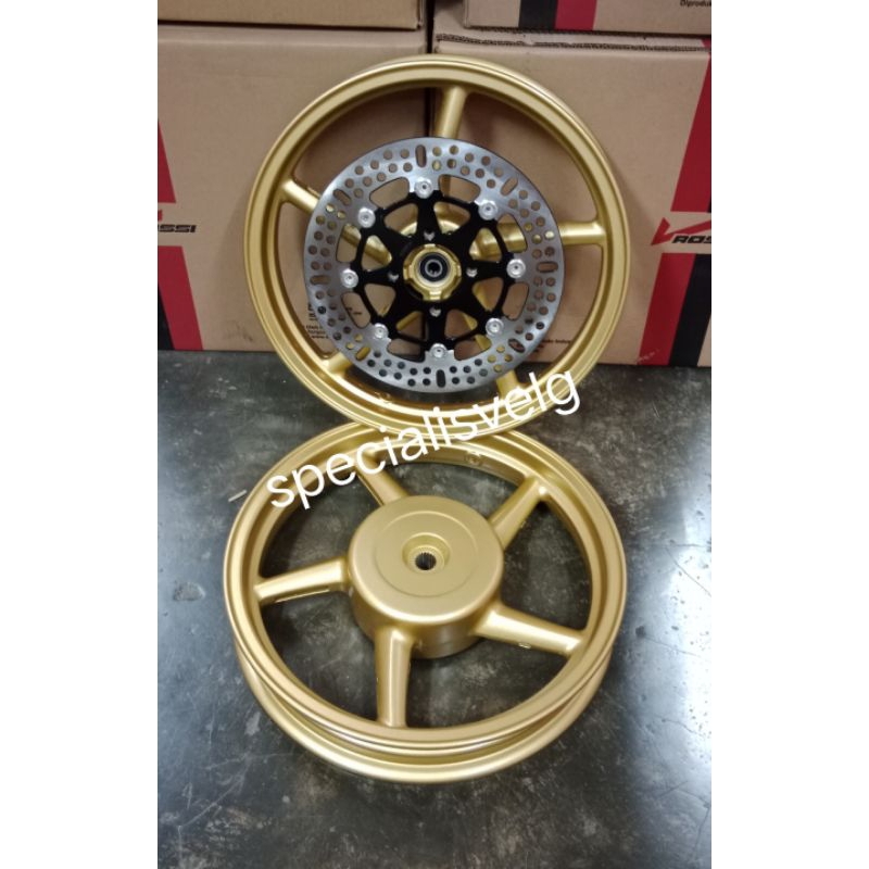 VELG/PELAK PELEK V ROSSI SANCA PALANG 5 RING 14 BEAT KARBU/FI/ESP/DELUXE/POP SCOOPY KARBU/FI/R12 VAR