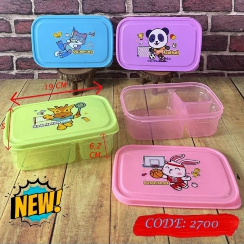 kotak makan/kotak nasi/tempat bekal anak/ompreng nasi/lunch box kotak