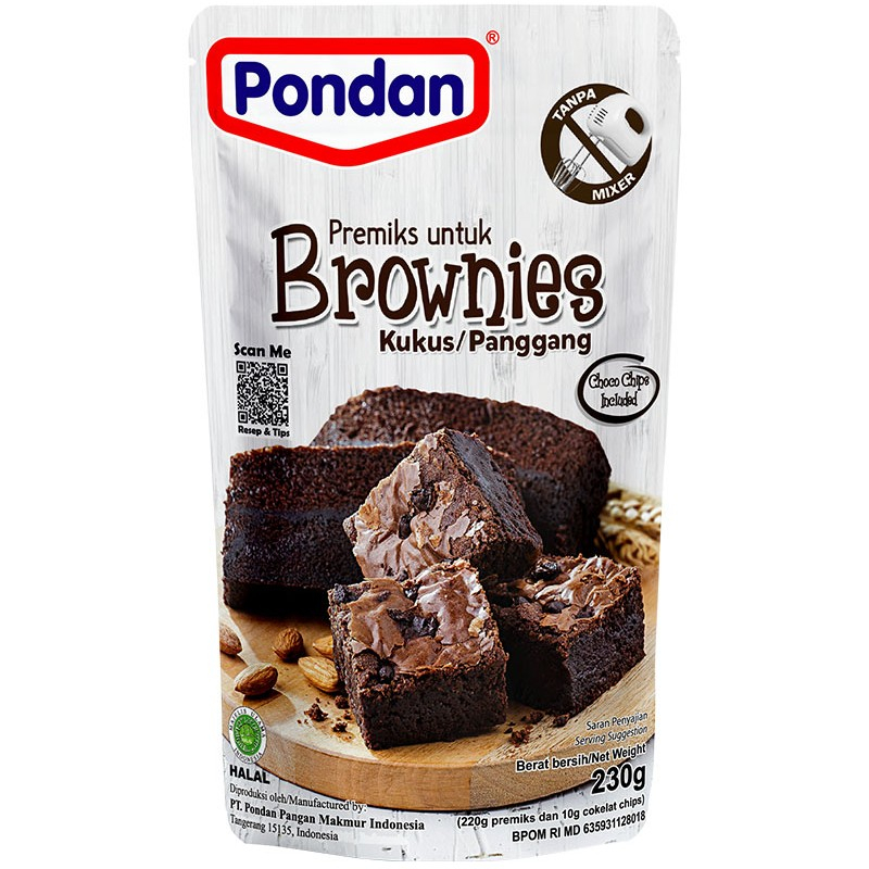 

[oddsolshop] pekanbaru/Pondan Premiks untuk Brownies 230GR Kue Kukus Panggang Cake