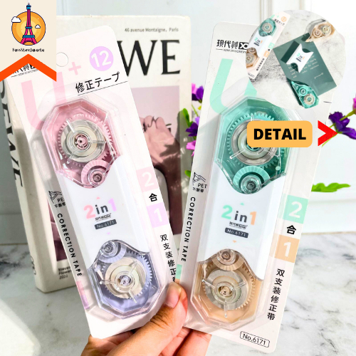 

Correction Tape 2 in 1 Model Doublehead 2 Sisi XDM-6171 Dengan 2 Varian Warna Correction Roll Stationery Alat Tulis Kantor Sekolah Ready Grosir Kado Ulang Tahun