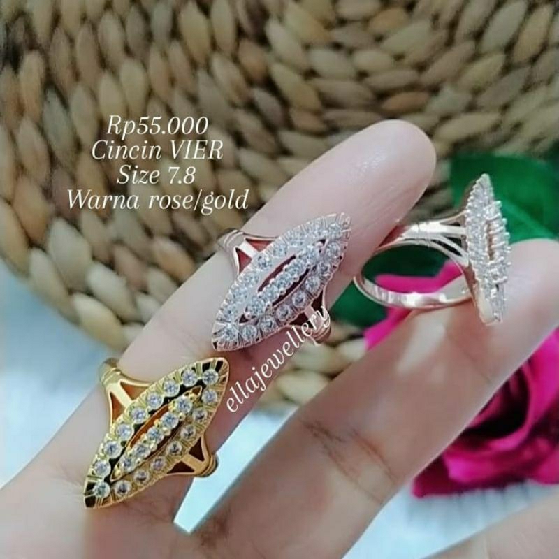 Cincin lupis Vier. titanium rhodium  tembaga lapismas
