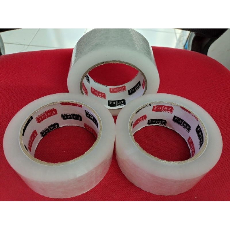 

LAKBAN ISOLASI BENING 45 MM X 100 YARD FAJAR TAPE ASLI 100 YARD