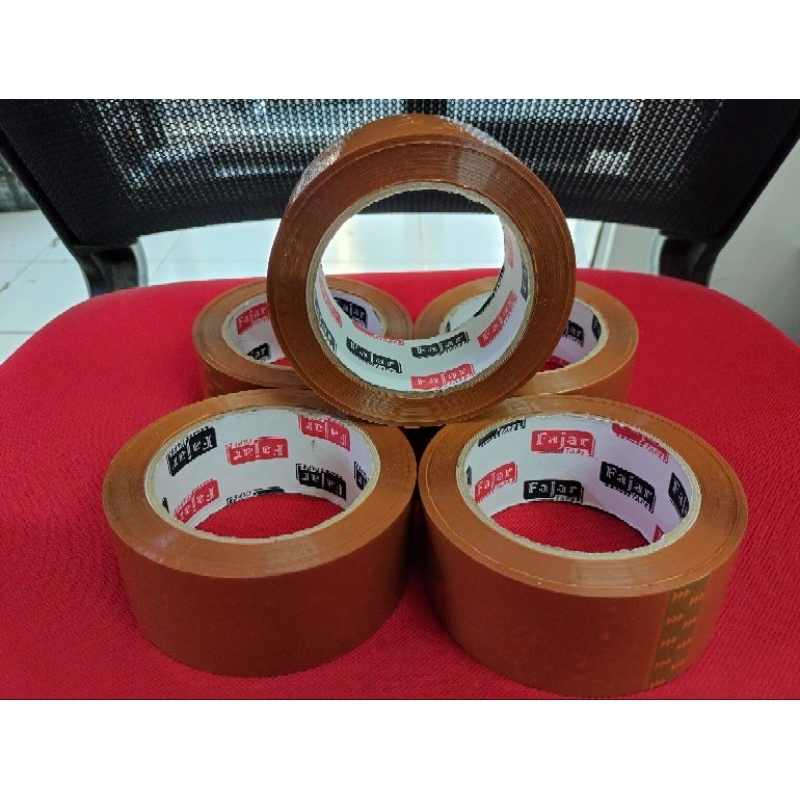 

LAKBAN ISOLASI COKLAT 45 MM X 100 YARD FAJAR TAPE ASLI 100 YARD