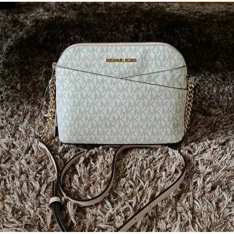 Tas Mk Michael kors dome vanilla pink crossbody new original