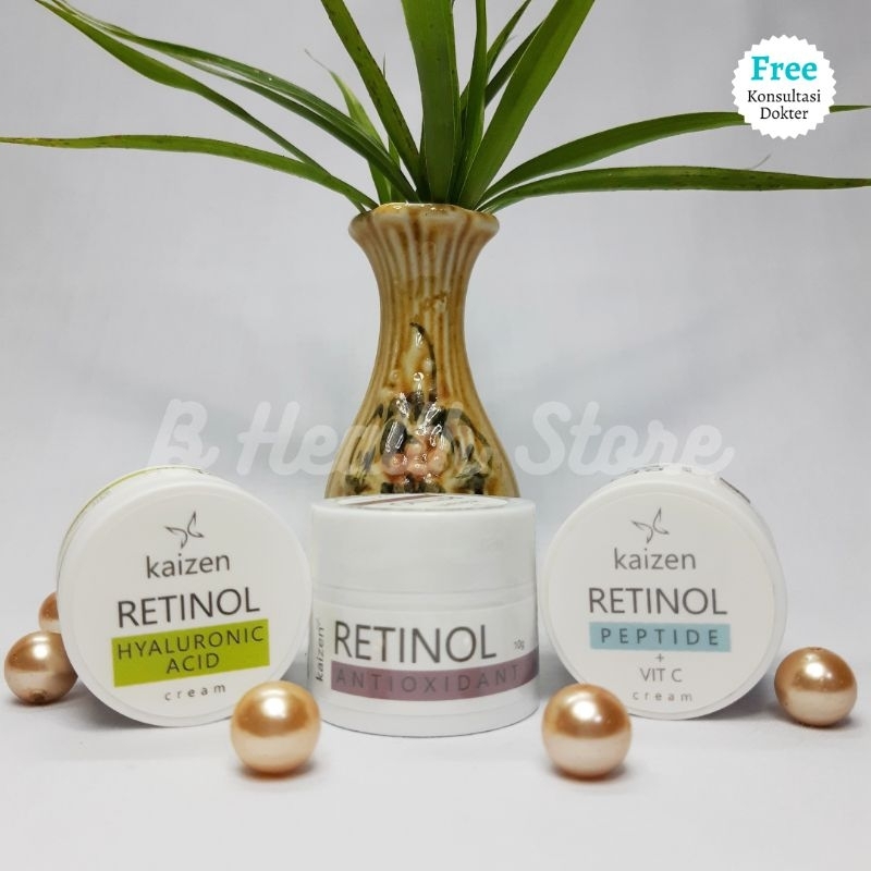 Kaizen Kream Malam Pencerah & Antiaging / Retinol Peptide Night Cream 10 gr