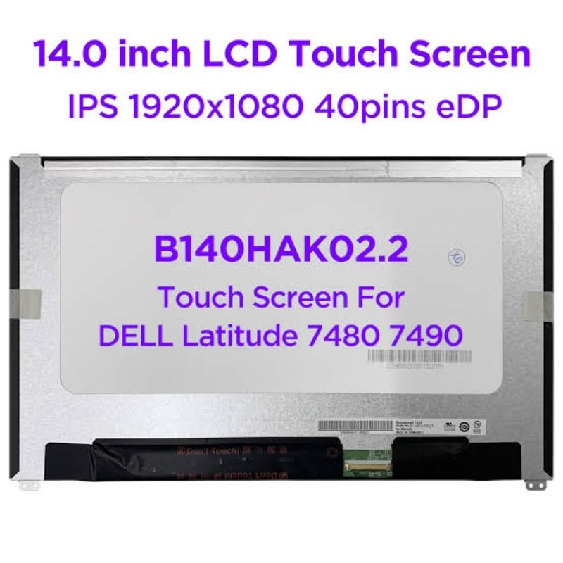 LED LCD DELL LATITUDE E7480 E7490 TOUCHSCREEN