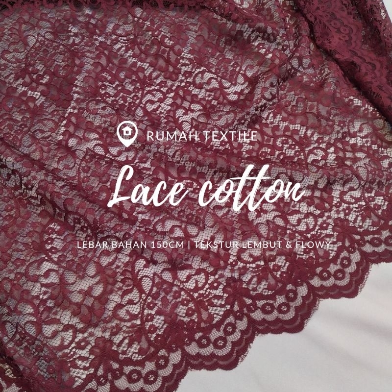 Lace cotton/ Brukat katun /Lace/Brukat Lace/Bahan kebaya/Kebaya/ Lace Katun