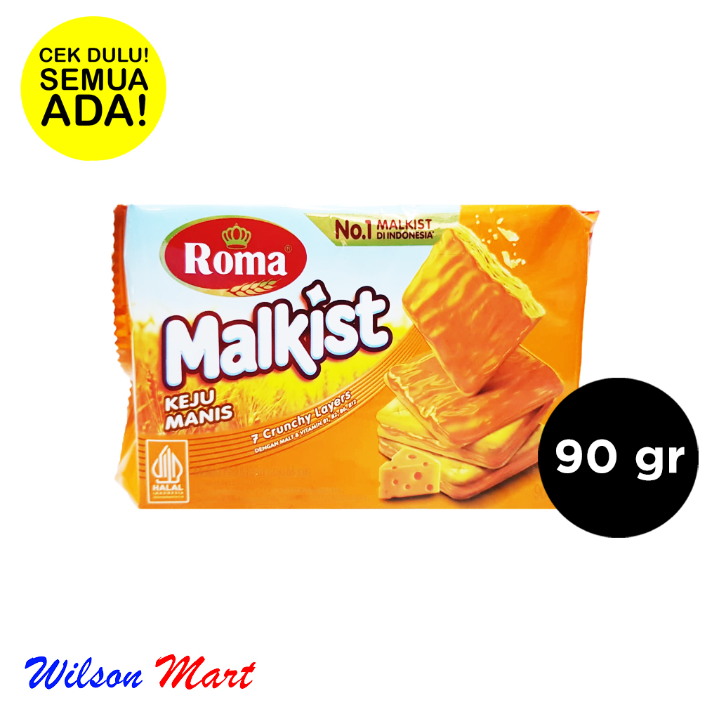 

ROMA MALKIST KRIM KEJU MANIS 90 GRAM