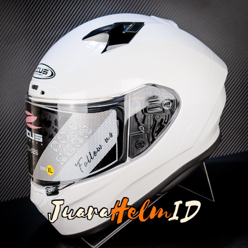 ZEUS HELM ZS826 SOLID / WHITE / ZS 826 - ZEUS 826 FLAT VISOR