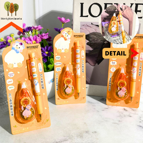 

Correction Tape 2 in 1 Motif Duck Orange XDM-6218 Panjang Tipex 30m dan Pen Tinta Hitam Correction Roll Stationery Alat Tulis Kantor Sekolah Ready Grosir Kado Ulang Tahun