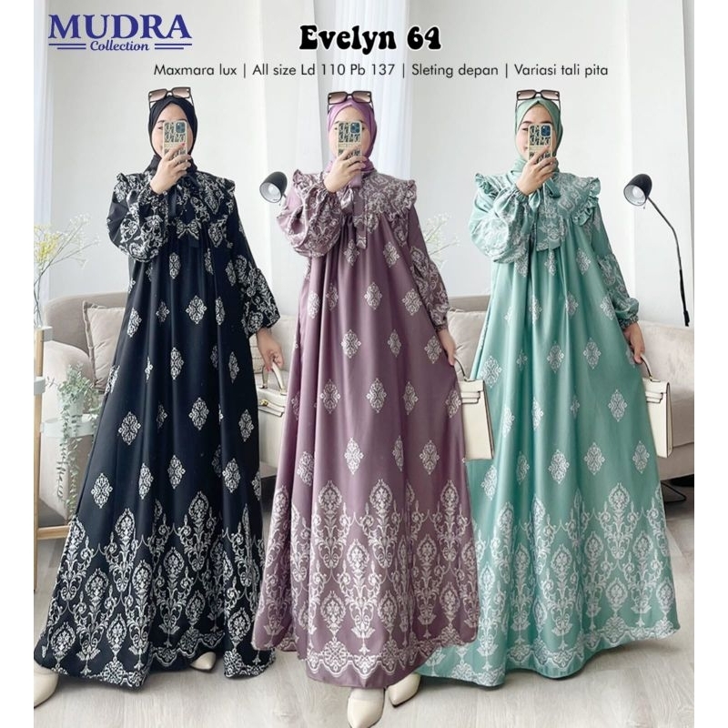 Evelyn64 Gamis ori by Mudra Hijab